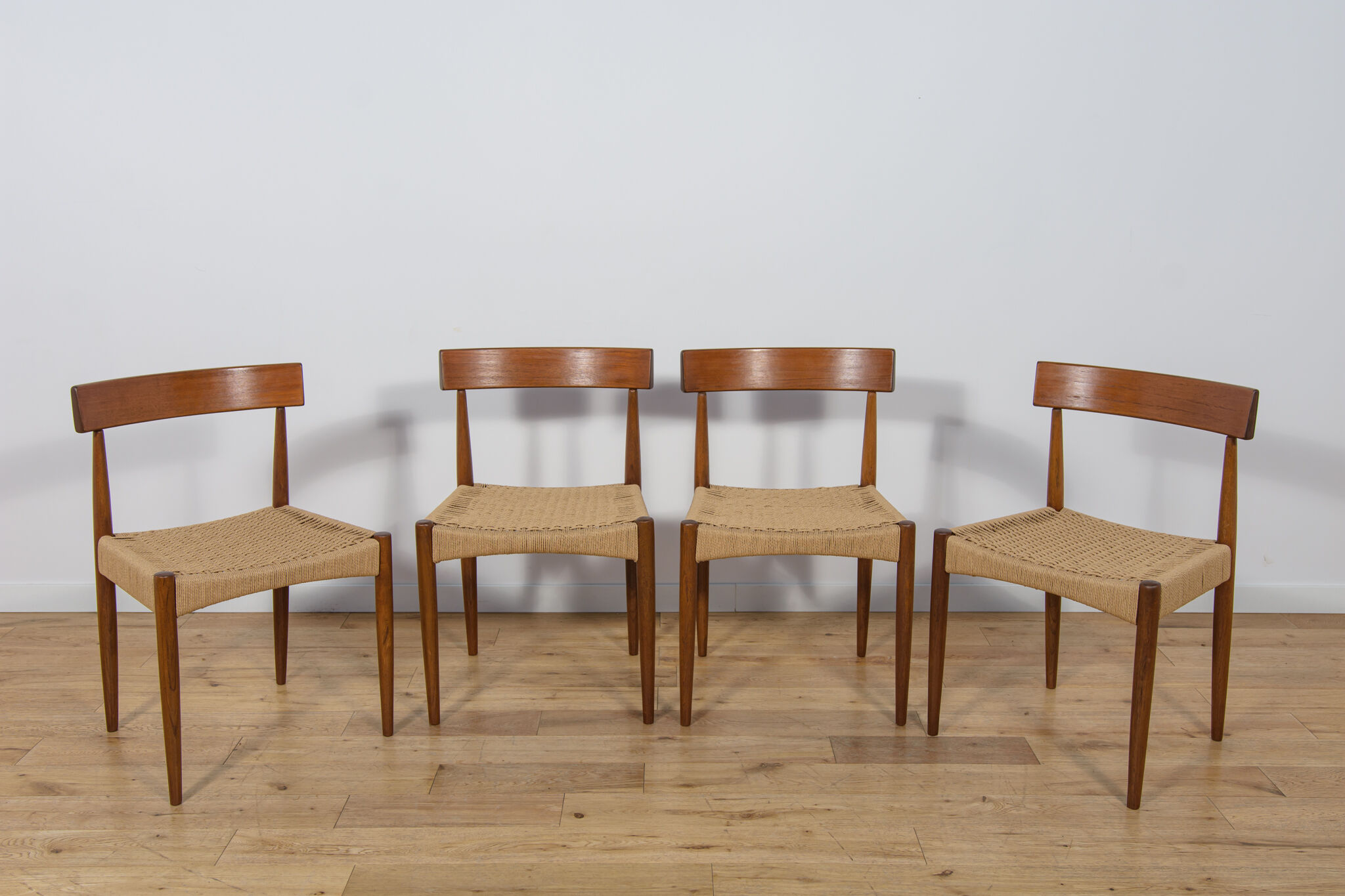 Mid-Century Modern Dining Chairs by Arne Hovmand-Olsen for Mogens Kold, 1960s, Set of 4