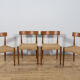 Mid-Century Modern Dining Chairs by Arne Hovmand-Olsen for Mogens Kold, 1960s, Set of 4