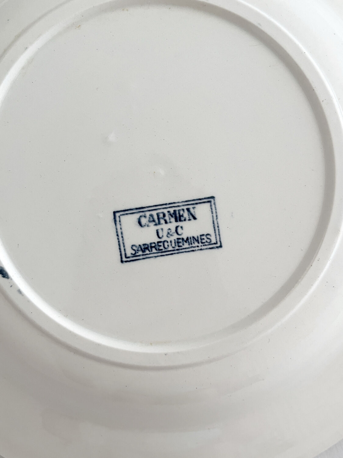 4 deep plates ironstone butterflies "Carmen" Sarreguemines