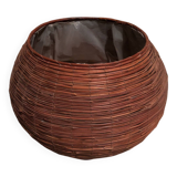Large woven bamboo planter