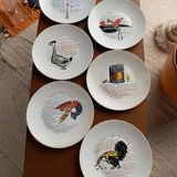 Series of 6 raymond oliver plates