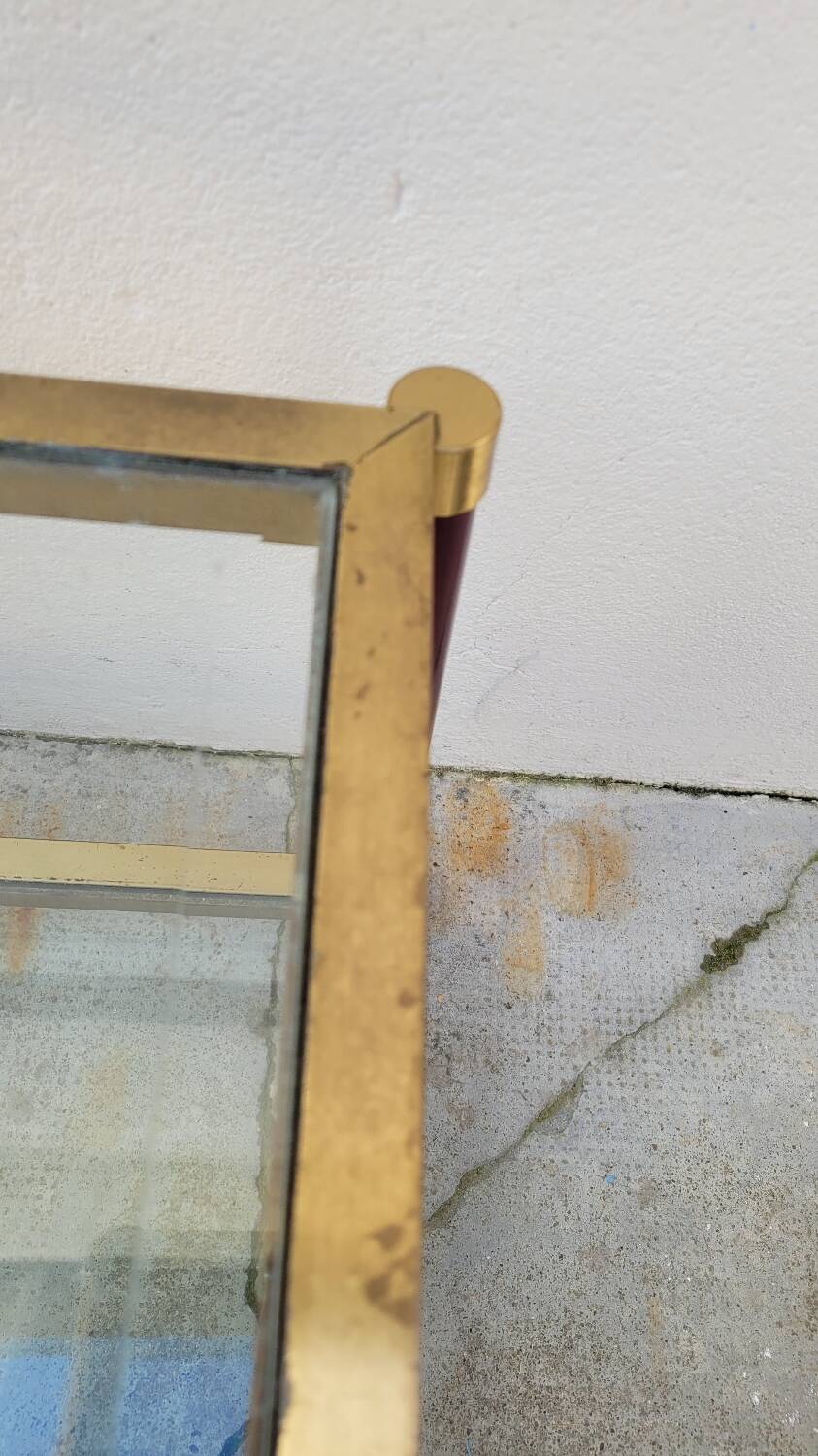 Jansen style brass designer coffee table - 1970s