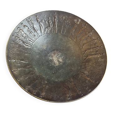 Offering dish / Almsgiving dish in solid bronze