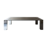 Coffee table in mirrored steel and smoked glass, 1970 design