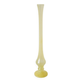Large soliflore vase in opaline, pastel yellow, 1970.