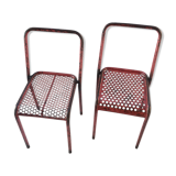 Duo industrial metal chairs