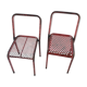 Duo industrial metal chairs