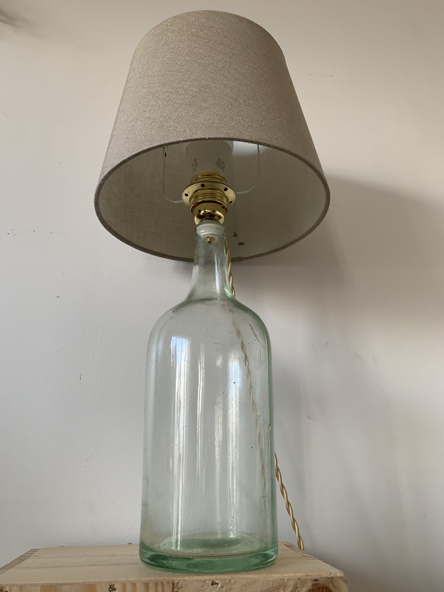 Lampe dame jeanne ancienne
