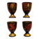 Vintage egg cups hand painted decor Russian vintage country decoration