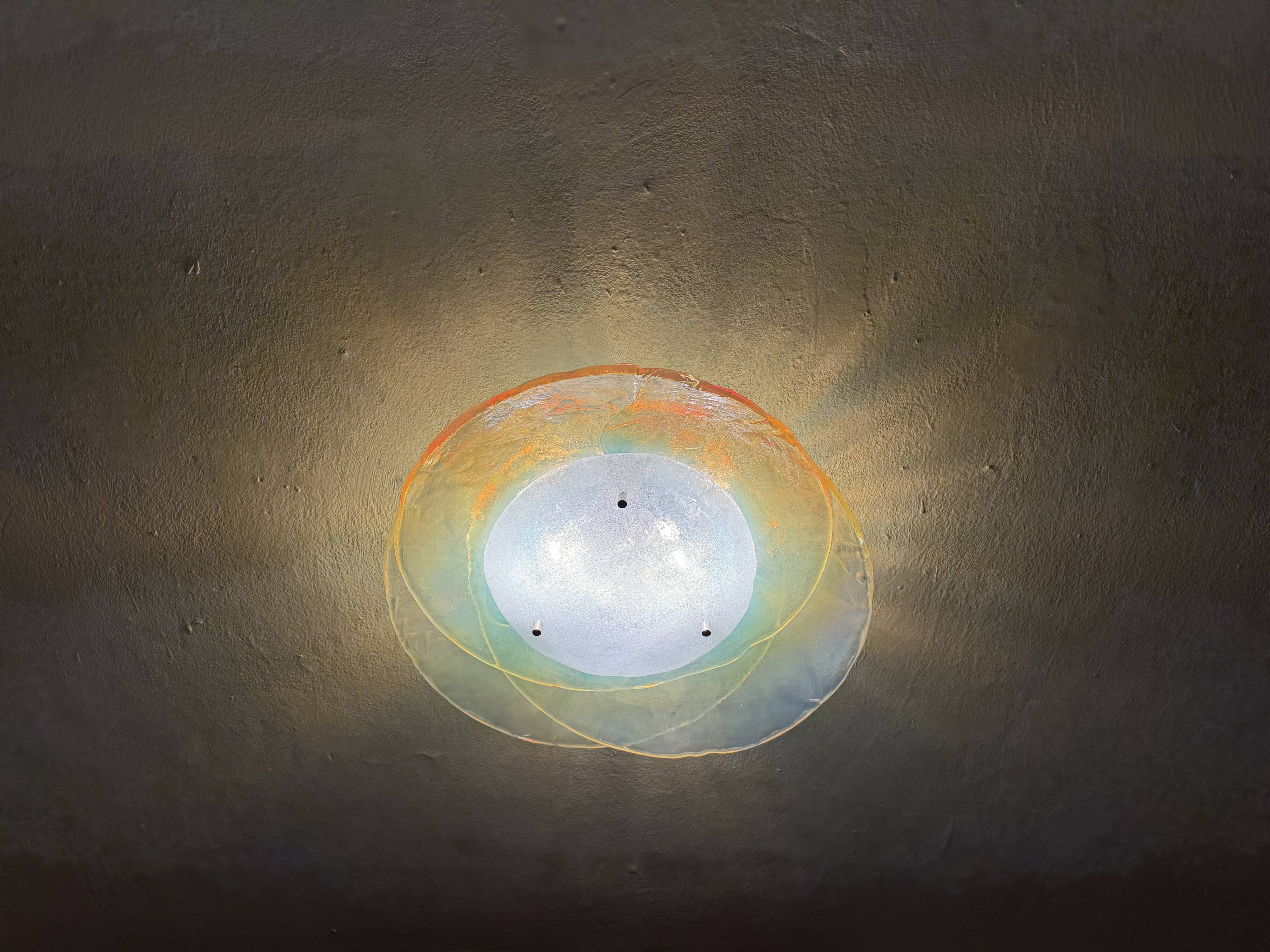 Murano Glass Flush or Wall Lamp by Carlo Nason for Mazzega