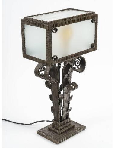 Art Deco wrought iron table lamp, 1930s