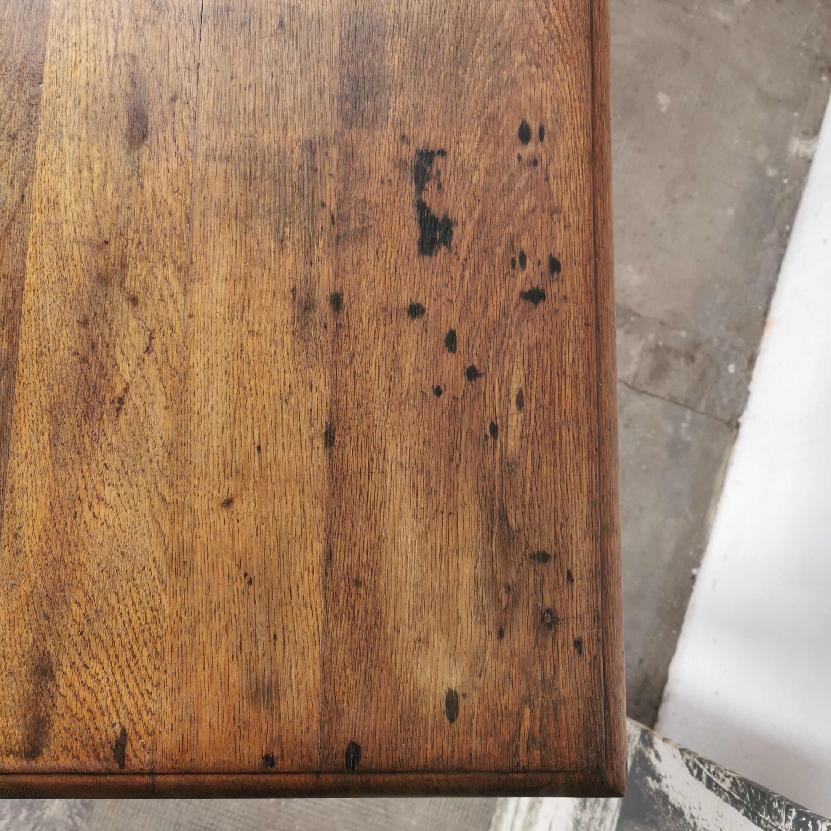 Oak bistro table circa 1900
