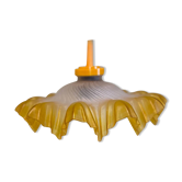 Art Deco pendant light in orange glass