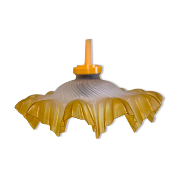 Art Deco orange glass pendant light