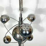 Goffredo Reggiani, satellite chrome chandelier from 60s