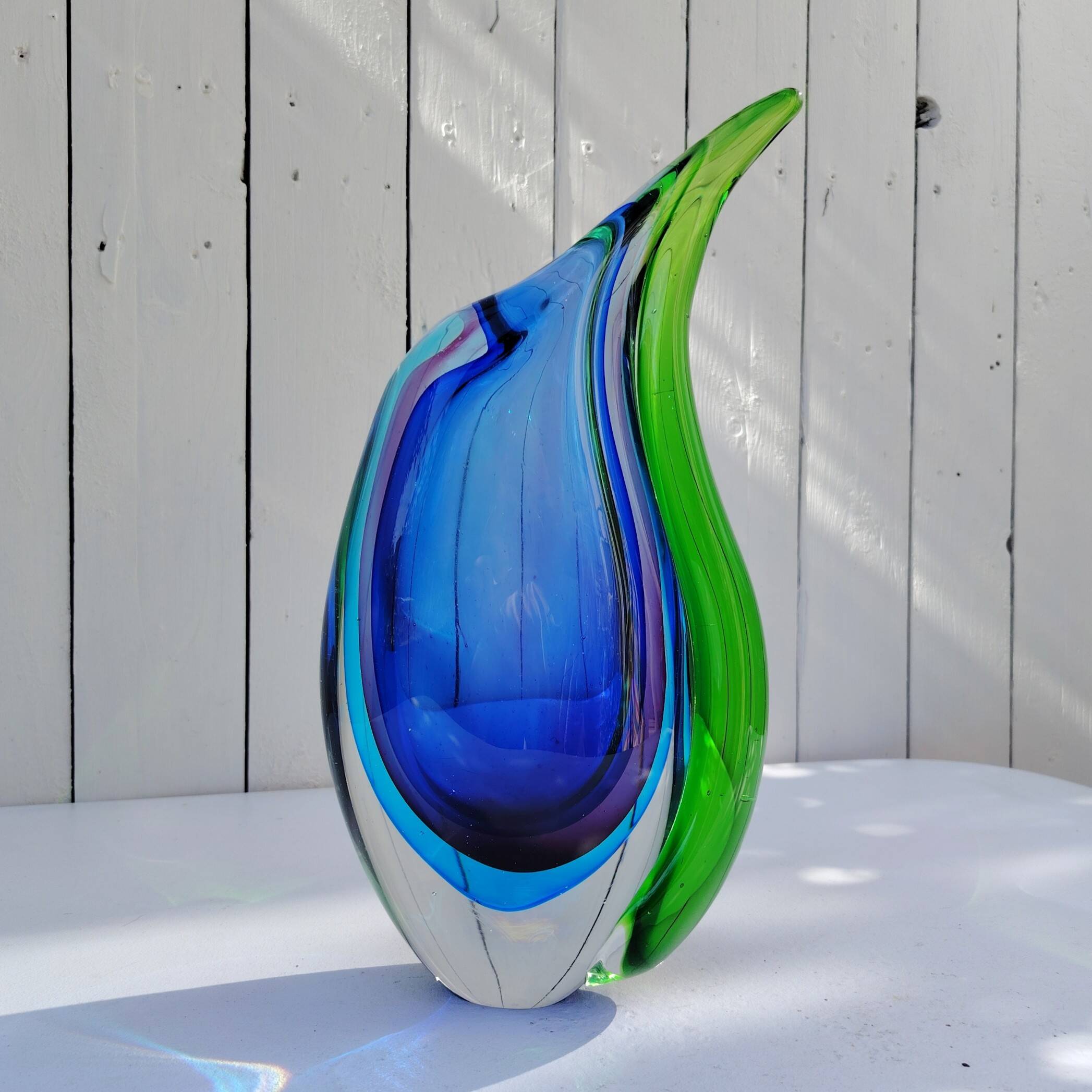 Vase Murano, Seguso, par Flavio Poli. Design Italie