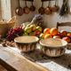 Pair of ancient glazed terracotta bowls with drips – Art po
