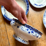 5 large serving plates, French production