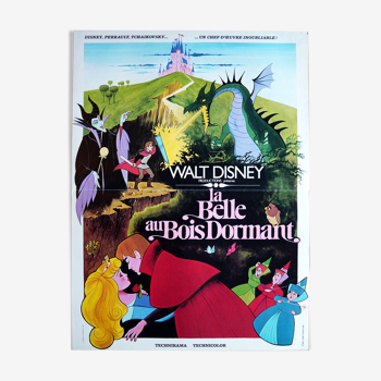 Affiche cinéma originale "La belle au bois dormant" Walt Disney