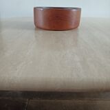 Large travertine coffee table drop shape