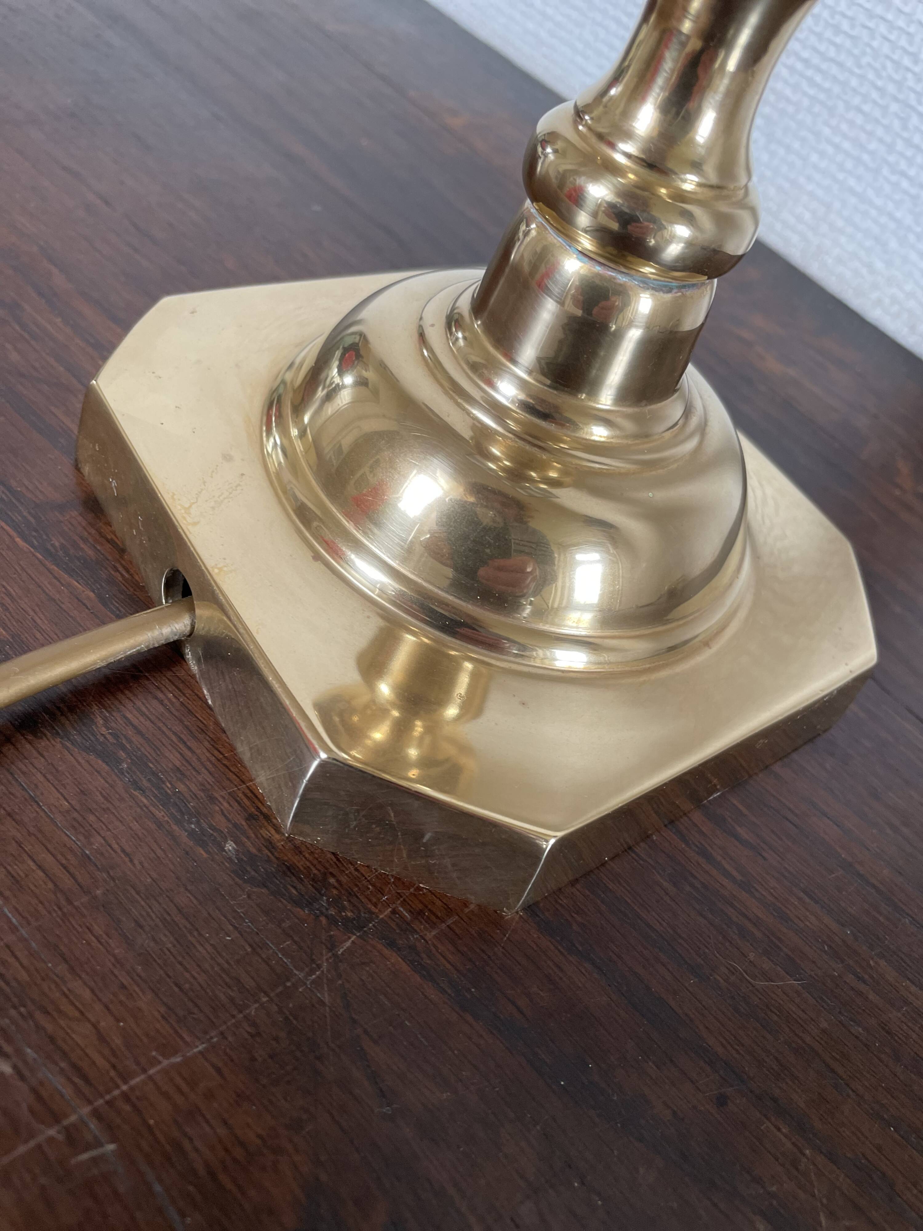Golden brass lamp