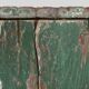 Industrial green wooden stool with nice patina, France 1900