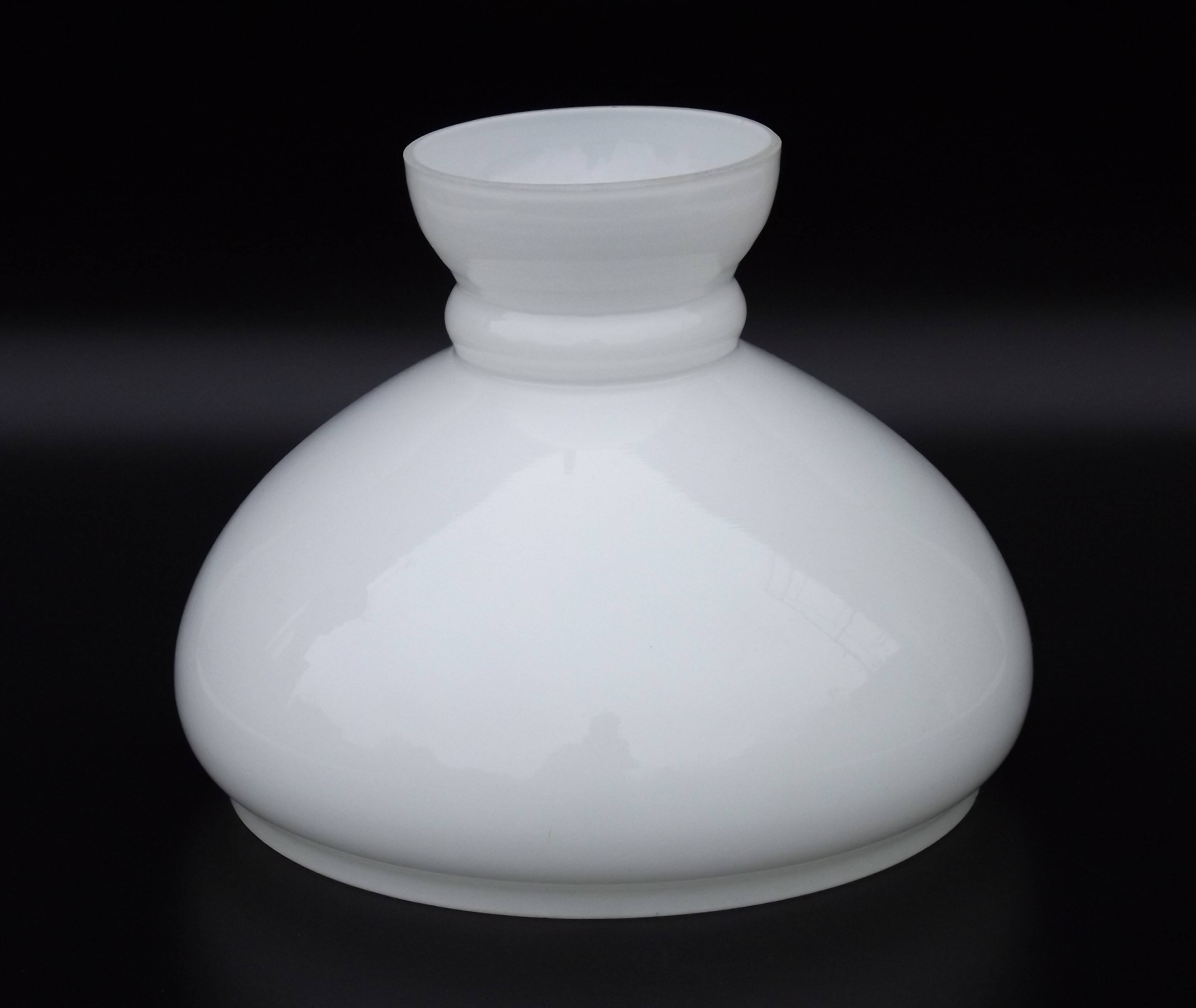 French Vintage White Opaque Glass Lantern Style Replacement Shade 0186