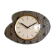 Vintage clock formica silent wall clock "FFR black gold"