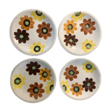 4 flat plates porcelain Gien