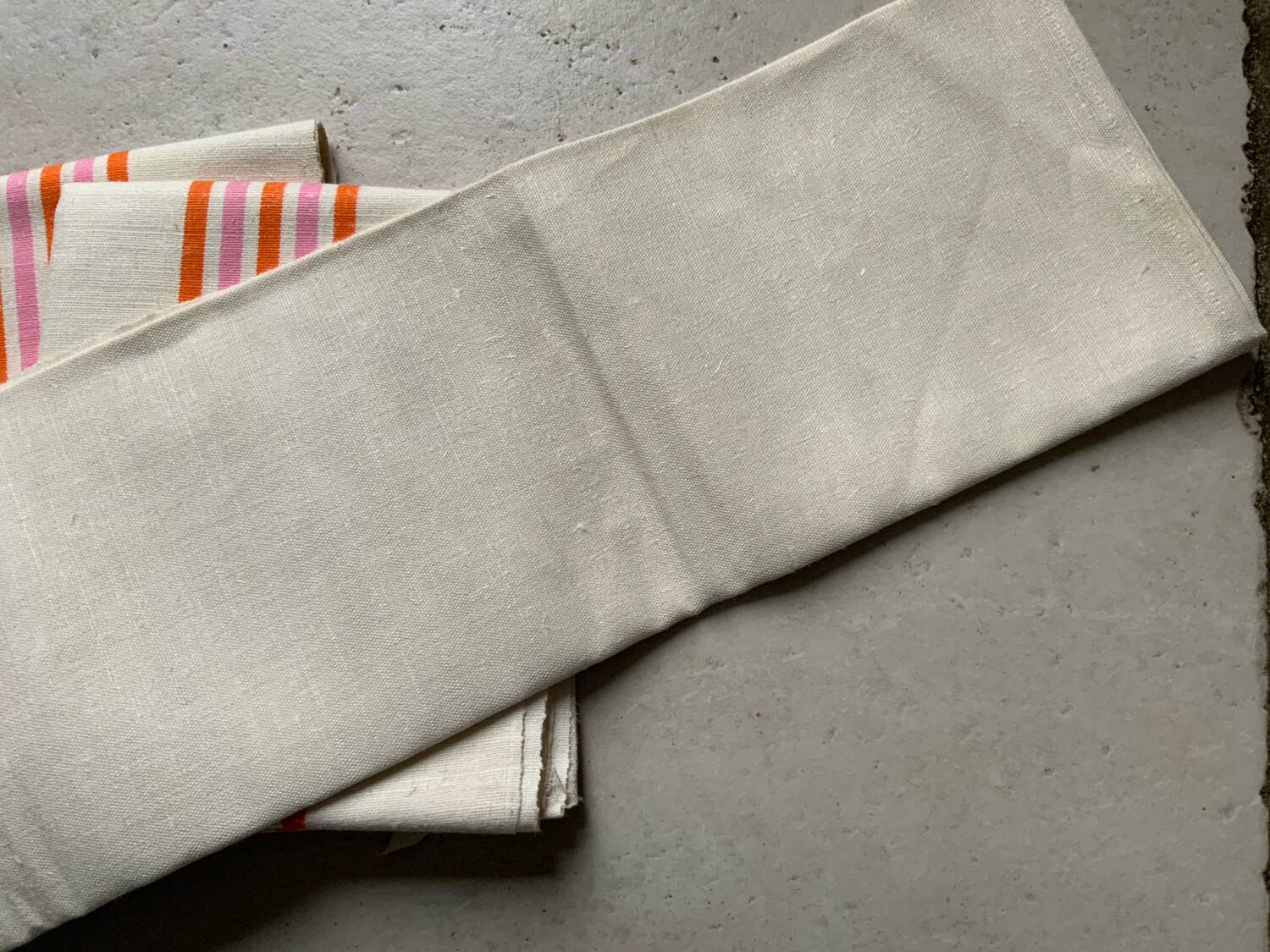 Trio of old new linen cotton XL mixed tea towels