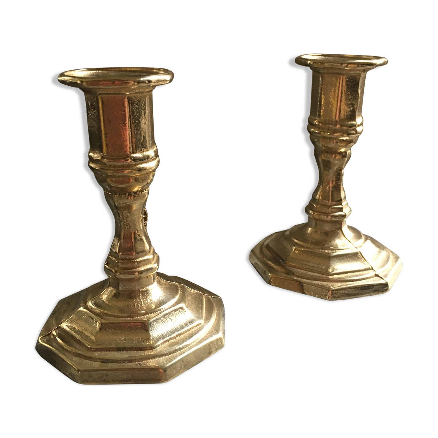 Golden brass candlesticks nijhof holland