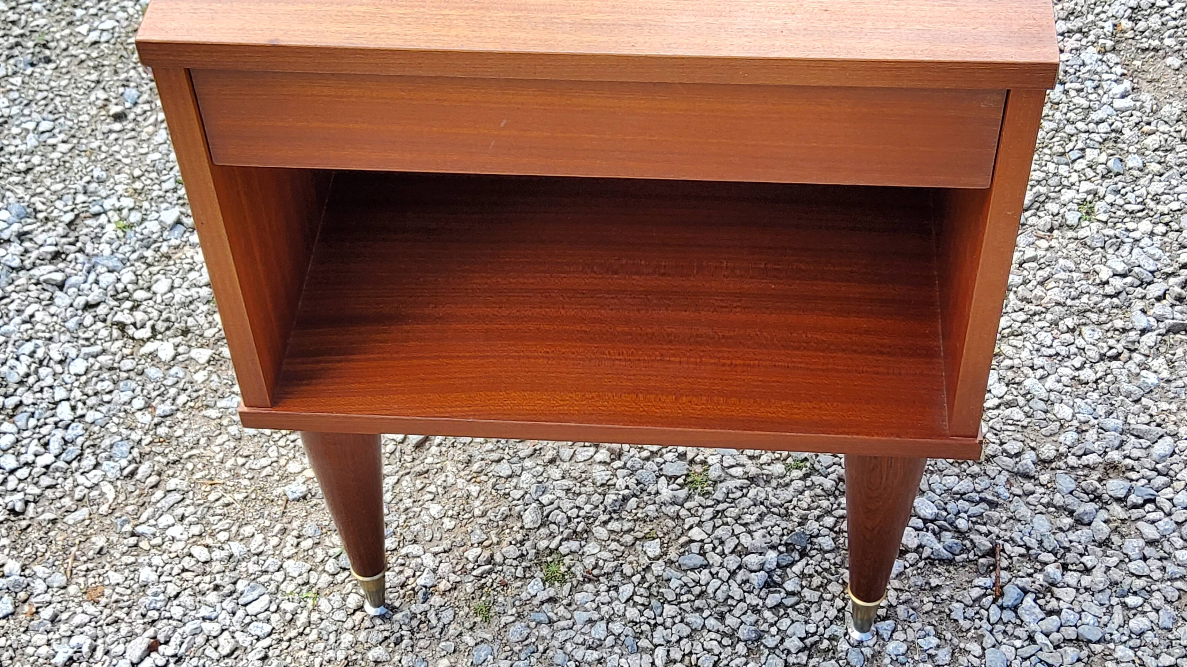 Pair of vintage bedside tables from the 60s in Scandinavian style