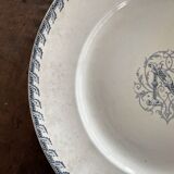 Round iron earth dish monogram “N” KG Lunéville