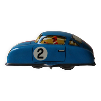Jouets mécaniques  vintage ‘JW /Germany Western’  ‘voiture bleue n°2 ’