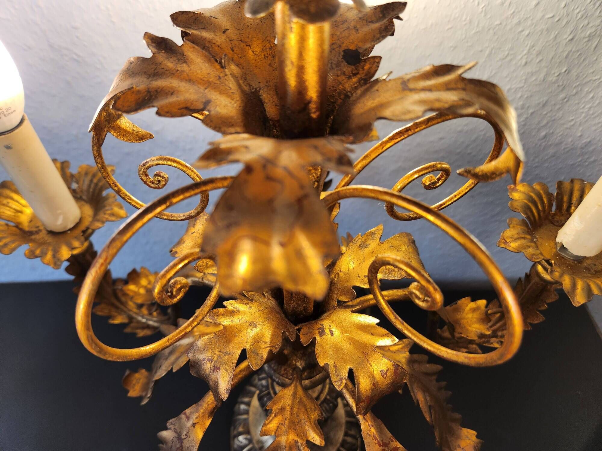 Antique gilded hand-forged hand-carved Florentine Louis XV, Italy