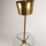 Suspended cylindrical crystal chandelier Mid-Century modern Carl Fagerlund for Orrefors, 1960s