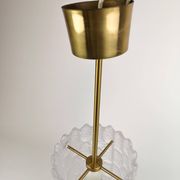 Suspended cylindrical crystal chandelier Mid-Century modern Carl Fagerlund for Orrefors, 1960s