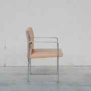 Set of Six Hans J Wegner 'JH811' Mid-Century Steel and Leather Dining Chairs