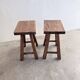 Pair of oak stools from the 1960s.