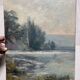 Painting of River and Waterfall Landscape