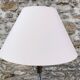 Tubular floor lamp in blue-grey metal and brass, 1930