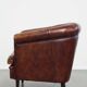 Cowhide Leather Club Chair in English Style