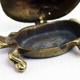 Brass turtle ashtray