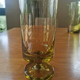 Service à orangeade vintage en verre vert