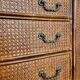 Vintage rattan cane chest of drawers