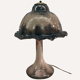 Midcentury ceramic enameled glazed mushroom table lamp