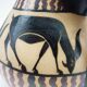 Vase pichet, céramique émaillée, art déco, E. Vilotte Ciboure, antilopes