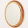 Italian backlit XL mirror in solid cherry wood, 1970s