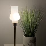 Fine tulip lamp straight opaline vintage restyled with a golden foot
