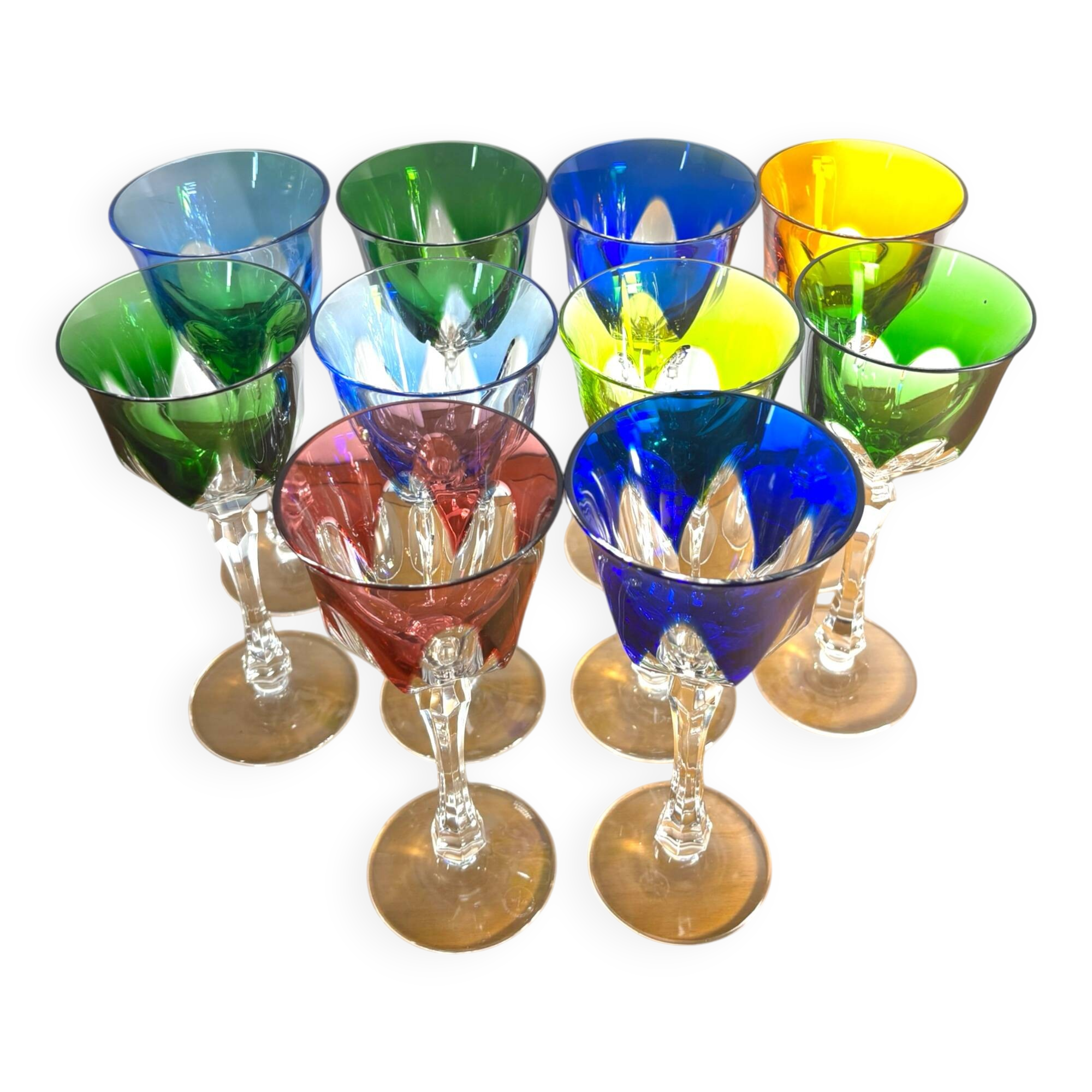 Verres à pied Cristal Roemer couleur France XL